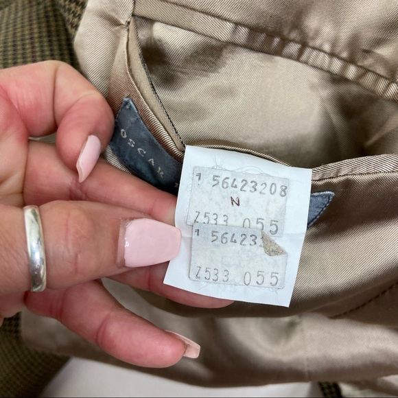 Oscar de la renta multicolored houndstooth blazer. Size 42L - Picture 8 of 10